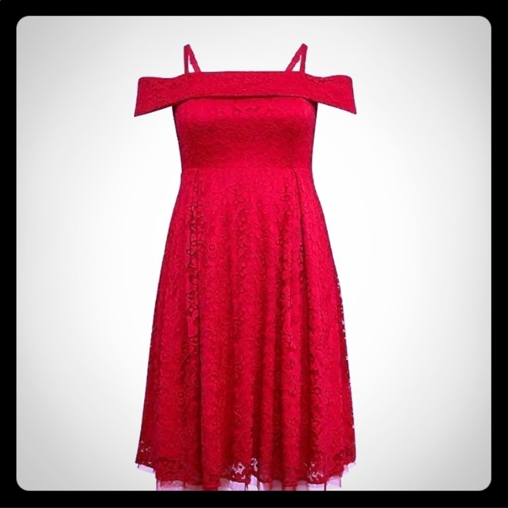 NWT! TORRID RED LACE SKATER DRESS. Size 12